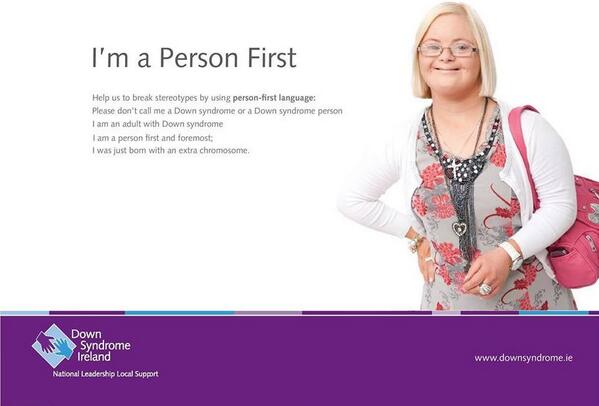 DownSyndromeIRL's tweet image. Please support our campaign by sharing these awareness raising posters #PersonFirstLanguage #April