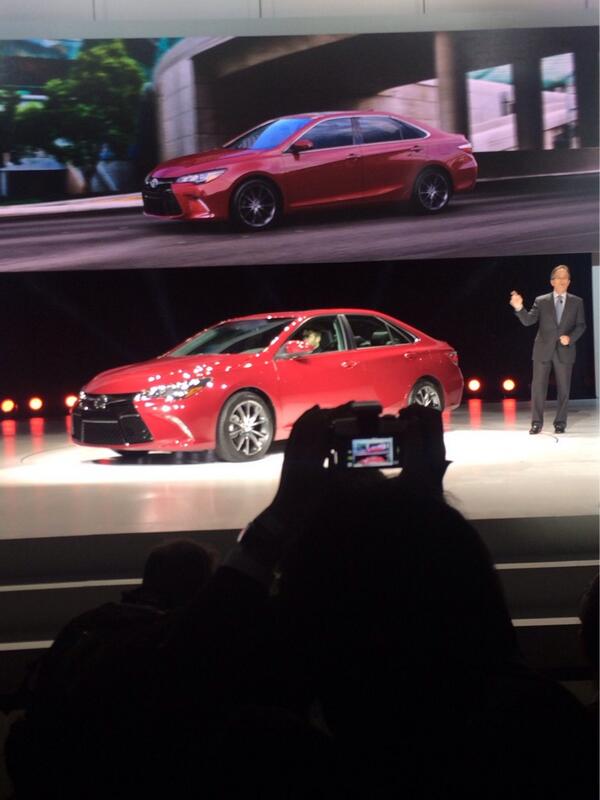 MotorTrend's tweet image. Here it is: the refreshed #2015Camry. @Toyota says more than 2000 parts are new. But is it #lessboring? #NYIAS