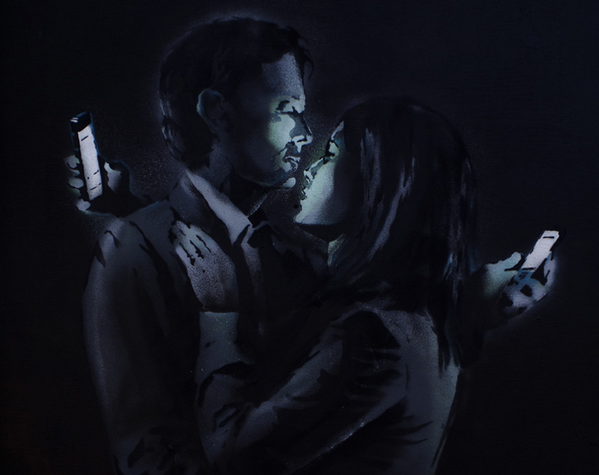 Smartphone lovers. A new #Banksy artwork has just appeared in #Bristol