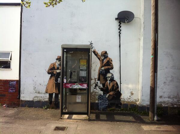 CotswoldsInfo's tweet photo. #Banksy comes to #Cheltenham and the #cotswolds http://t.co/eZPeZ9CiOt