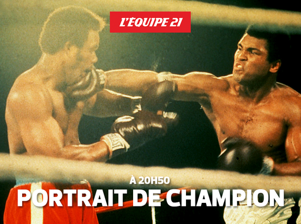 lachainelequipe's tweet photo. Ne manquez pas, ce soir, le portrait de l'un des meilleurs boxeurs de tous les temps, Mohamed Ali. #Boxe #Légende http://t.co/lHYiYHlrqz