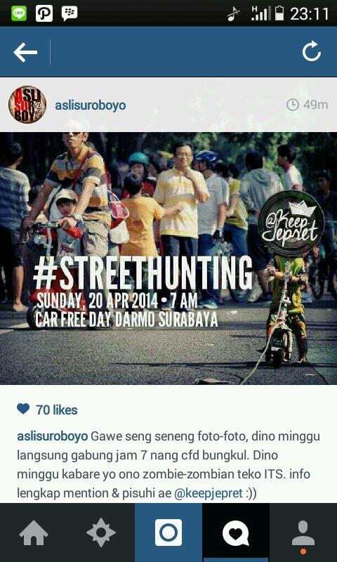 aficinemaholic's tweet photo. siap nytreet di cfd bungkul akan diramaikan mimin jancuk @aslisuroboyo feat @keepjepret , yak opo arek2 @ITS_Expo ?? http://t.co/5VvdyDNYi2