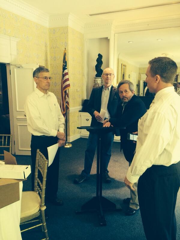 Good discussion following today's Charlotte West Rotary Club meeting
