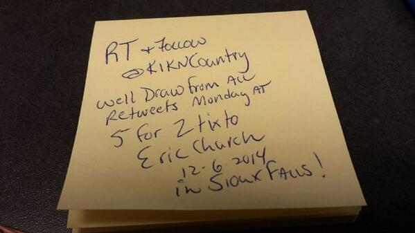 KIKNCountry's tweet photo. RT to Win Tickets to @ericchurch @eventscenter_sf #kikncountry http://t.co/r2QGLBMup3