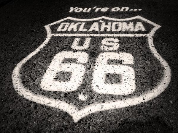 Inside <a href="/amhistorymuseum/">National Museum of American History</a>, an original section of #Route66 pavement from  #Oklahoma. Sacred ground for all to admire.