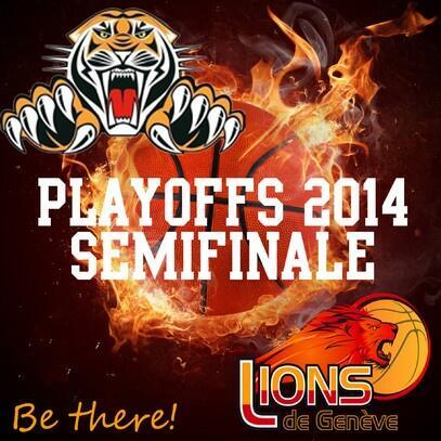 ONEFMofficiel's tweet photo. Lugano Tigers @LionsGeneve 71-47 score final (1er match #playoffs, demi-finales); 2e match: mercredi 23 au Tessin. http://t.co/0o02QCAwgF