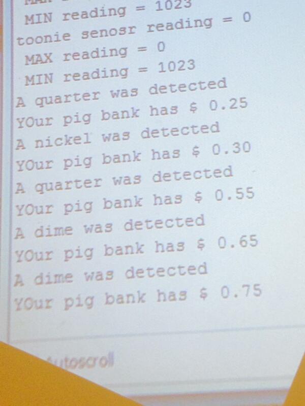 rossbigelow's tweet image. #Arduino piggy bank calculator