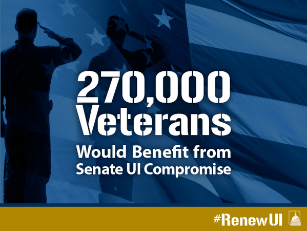 SenateDems's tweet photo. Almost 270,000 veterans would benefit from #RenewUI. It's time for the House to act. http://t.co/IrT2vxmOAW http://t.co/JuXfetqmB8