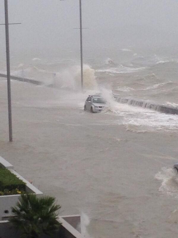 NewstalkZB's tweet photo. PHOTOS: Tail end of #CycloneIta hits NZ - http://t.co/PoanfUHvF1 (Photo by @FromAQuasar) http://t.co/ce1OtJ1XTb