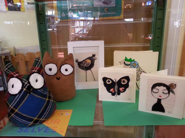 Beautiful craft @ Pheasey Library by artist Ruth Radcliffe. Free family drop-in workshop 3 May 2-3.30 come, see &amp; do!
