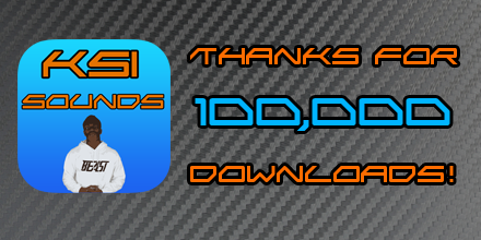 RexRApps's tweet photo. .@KSIOlajidebt Sounds has just hit 100,000 downloads since release in April 2012! http://t.co/RU9Othupgf