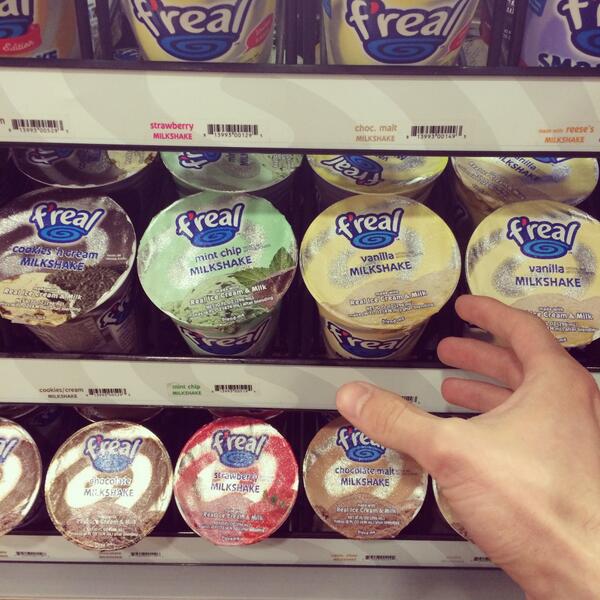 KwikTrip's tweet photo. Stop in tonight for a @therealfreal Milkshake and share a selfie using #KTRun! 5 random photos will win FREE f'real! http://t.co/yvg01VlNFk