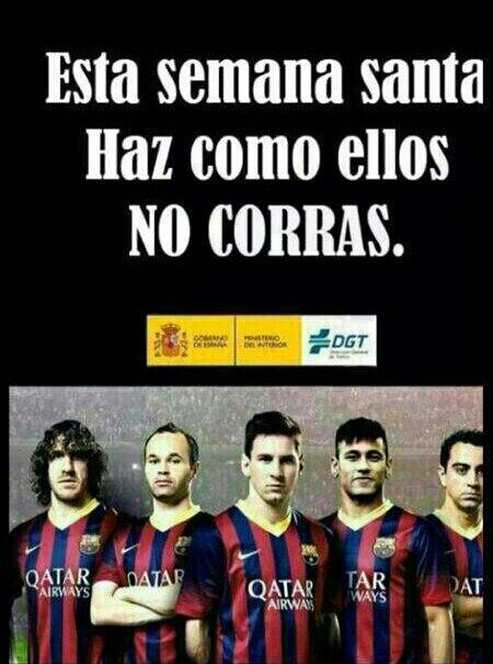 Mensaje del barça despues del partido :