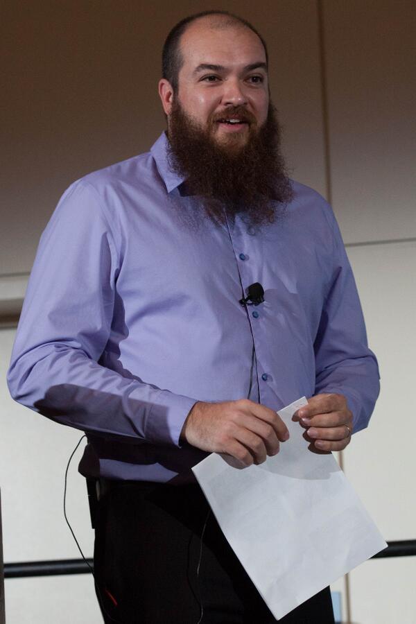 Fear the beard! But not support best practices. Come to 310 NOW to hear Guil Barros! #RHSummit <a href="/RedHatSupport/">Red Hat</a>