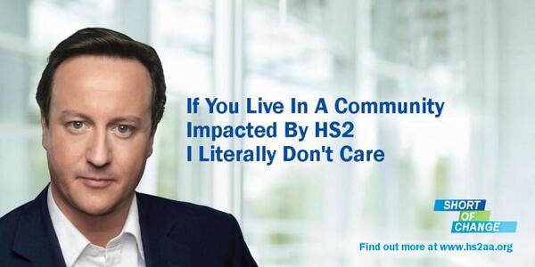 JohnSensible's tweet image. A message from @David_Cameron to the majority opposed to #HS2  #STOPHS2