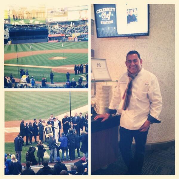 ChefRCardona's tweet photo. #mandelatribute tonight at @yankeesstadium #homeofheroes #makinghistory #latinchef #yankeeschef http://t.co/3CAkmUlX8r