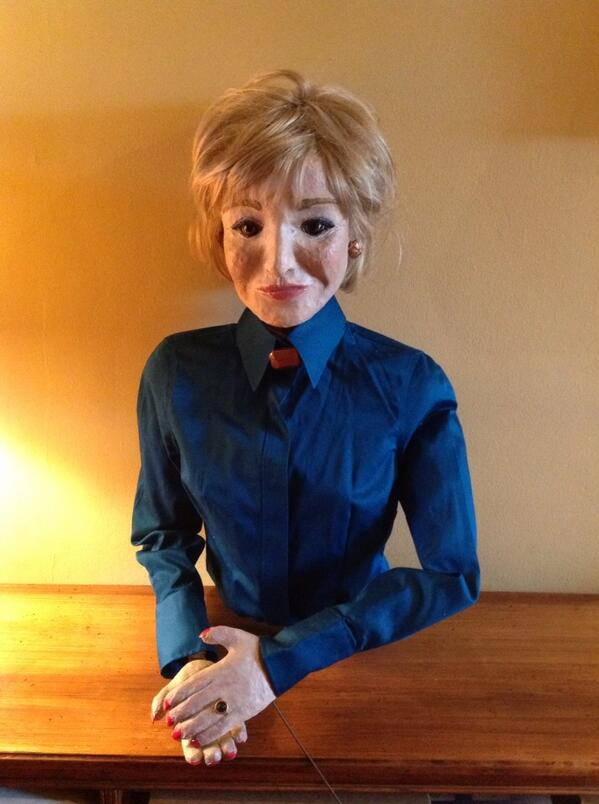 PuppetJunction's tweet image. ...and Barbara Walters puppet after makeup &amp;amp; hair! Safely delivered to client @LOMtheater #timetocleanthestudio #next