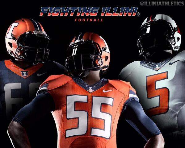 UNISWAG's tweet photo. New unis for @IlliniFootball #uniswag #Rebrand http://t.co/ARKbfCQ5xE