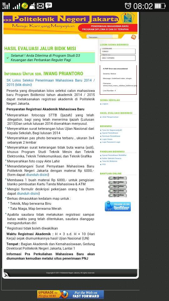 Ermansyah78's tweet photo. @PALVESO1 @FocusIpa2 @SocialOneYAPEM @DUASOCIAL selamat Buat Iwang di terima di PNJ melalui Program Bidik Misi.. http://t.co/J7yvZXjHEq
