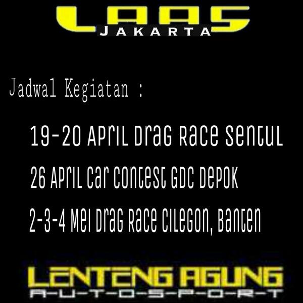Jadwal kegiatan LAAS Jakarta