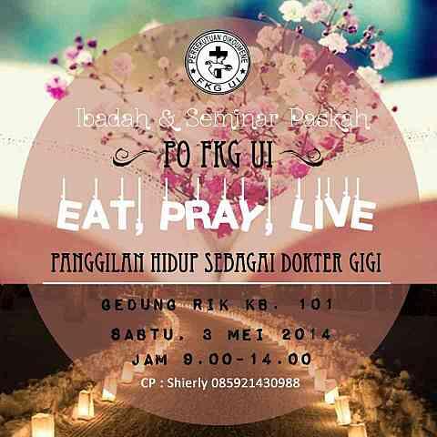 PO_FKGUI's tweet image. H-9 Ibadah&amp;amp; Perayaan Paskah PO FKG UI. 3 Mei 2014 pk. 09.00 @ RIK Depok. Dateng yuk!  @missymercia @agneshpm @ebetos