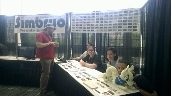 koujaku's tweet photo. Our @simbryo booth at ECGC! It's been fantastic so far~! =D http://t.co/xo79jmHLLP