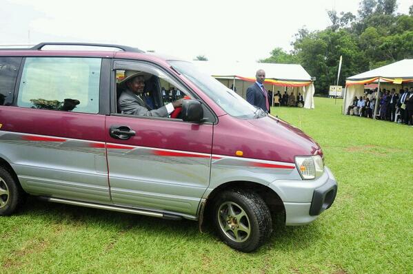 I send my first tweet to salute Ugandan science students; they modified this vehicle's engine to run on pure ethanol.