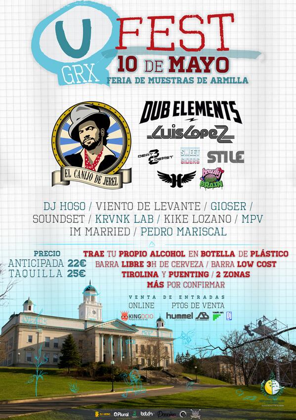 ufestgrx's tweet photo. ¡ATENCIÓN! Nueva confirmación para #UFest #10Mayo: @Beat2Beast_ Así queda nuestro cartel definitivo #tremendofestival http://t.co/wlqACxv8wK