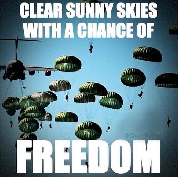 CloydRivers's tweet photo. Today's forecast. Merica. http://t.co/xYSFojaNsC