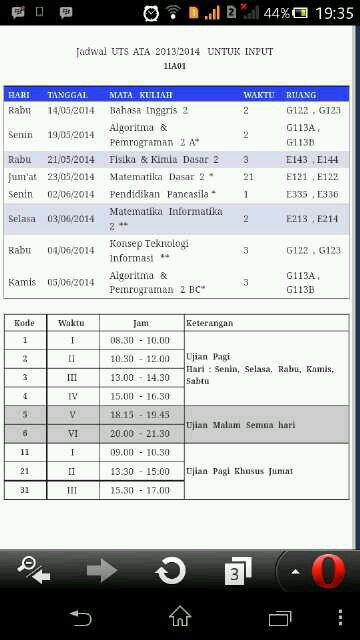 1IA01_UG2013's tweet photo. Jadwal UTS 1IA01 http://t.co/aLlJIMuskc