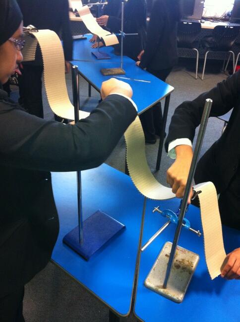 PVScience's tweet photo. Y8 Pupils investigating potential and kinetic energy! http://t.co/elsP4WyQBV