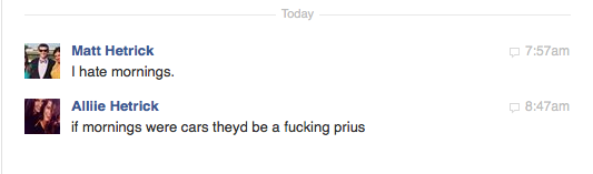 MattHetrick's tweet photo. Truer words have never been spoken. @AllieHetrick http://t.co/gVd6vROUps