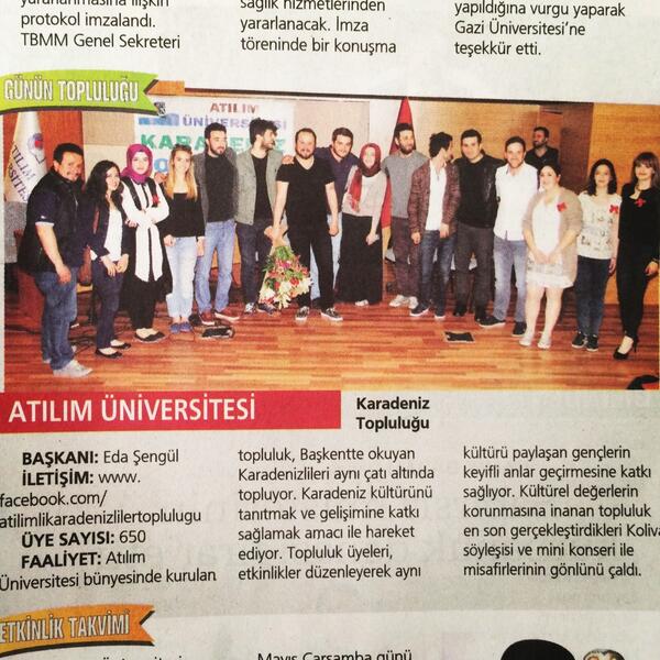 AtilimKaradeniz's tweet photo. @HTuniversite @HABERTURKANKARA Habertürk gazetesinde günün topluluğuyuz.. http://t.co/EjneoEoaPE