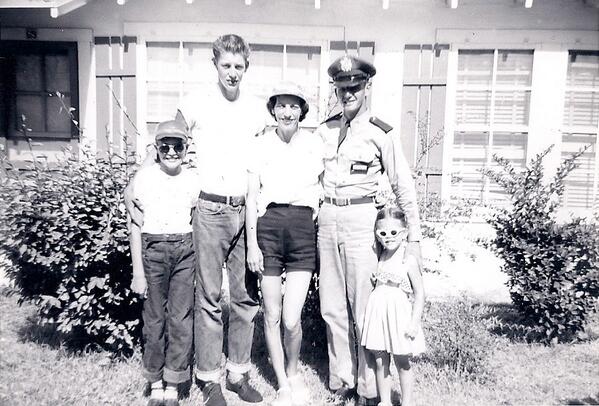 Elizabeth Warren (far right) and family. When her father had the heart attack, her three older brothers (pictured) had already moved out, leaving just her, her mom (pictured), and her dad. 