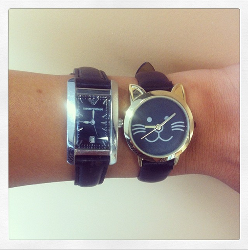 WeatherVain's tweet photo. Silvana is so excited about demo day that she's wearing two watches to count the hours!! Only 2 more days!! http://t.co/48TMTlsPGU