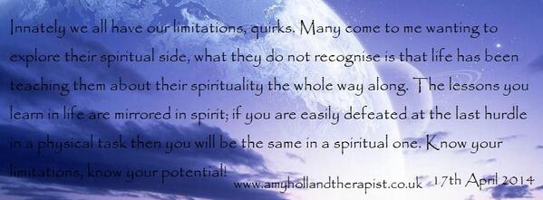 AmyTherapist's tweet photo. Everything in life is teaching you about spirituality! http://t.co/3oZx2GLU1V