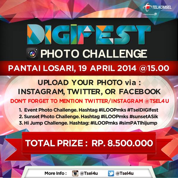 Witness the New Amazing Sunset View of Losari.Join DIGIFEST Photo Challenge.More info bit.ly/TselDIGIFEST