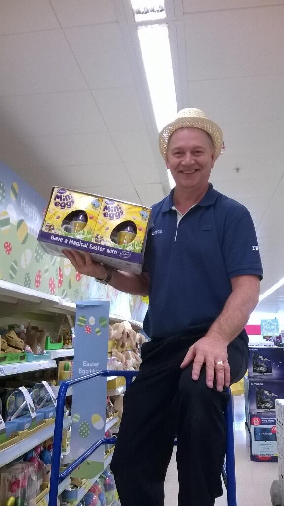While there's no accounting for taste with the Easter Bonnet, there's no doubting Andy's enthusiasm for Easter!!