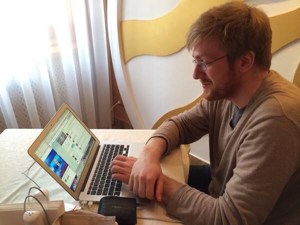 obk's tweet photo. Luckily, @buzzfeed's very own @maxseddon has the best live-stream in the hotel #putincalls http://t.co/OpMuooLoMd