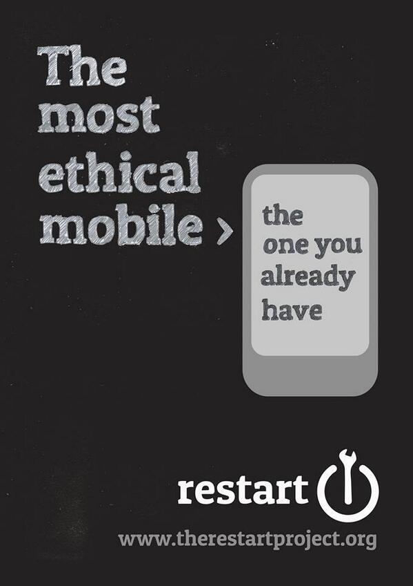 RestartProject's tweet photo. Did you know most energy used in the entire lifecycle of an electronic device is used in production? http://t.co/Io5f6VRCw7 #ethicalmob