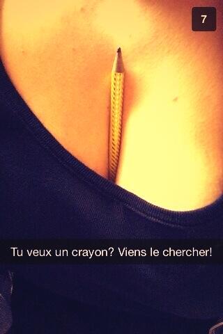 SnapSexyFR1's tweet photo. #17 allez cherchez le crayon si vous le pouvez http://t.co/q8Spfr1iXJ