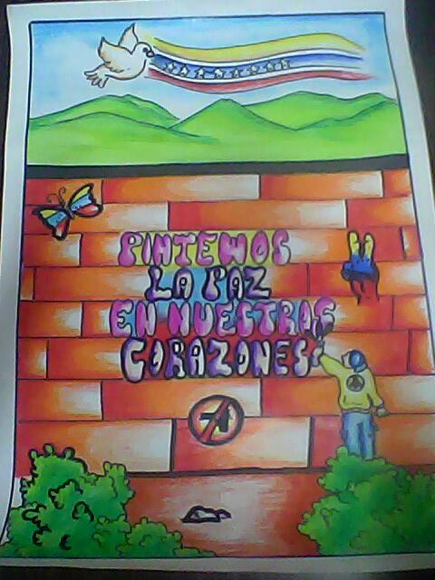 CONCURSO PINTEMOS LA PAZ. 

1ER. LUGAR: ROSSY SANCHEZ. C.I. 26.069.485 - EDAD: 16 AÑOS.  ESTUDIANTE DE 5TO. C