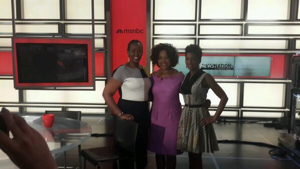 First Lady Mrs #Kagame @msnbc with <a href="/Grace_Hightower/">Grace Hightower</a> and <a href="/tamronhall/">Tamron Hall</a> talking about #Rwanda's social transformation