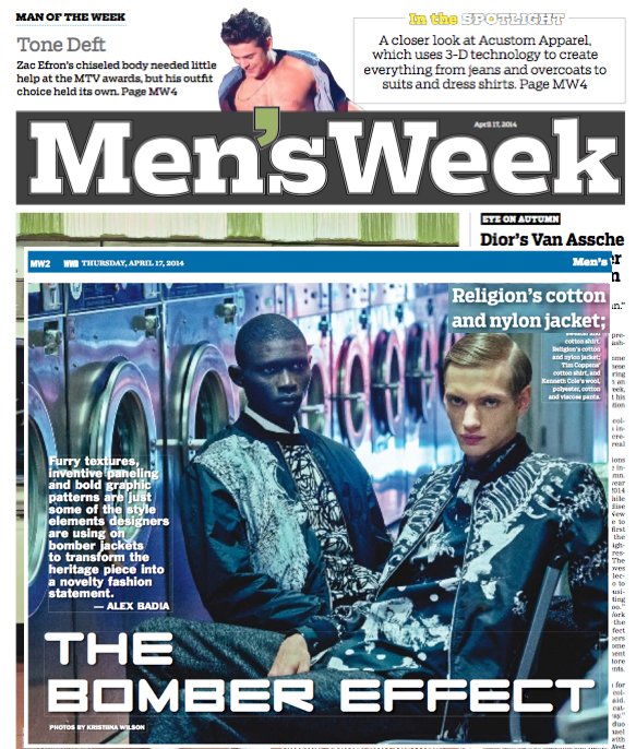 OMEN_PR's tweet photo. ≗ catch the skeletal @ReligionRetail bomber jacket in @womensweardaily menswear this week ≗ #fashion #getintoit http://t.co/LMrSSqlLqU