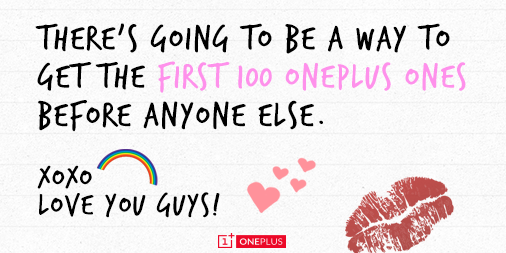 oneplus's tweet image. There will be a way to get one of the first 100 OnePlus One… bit.ly/OnePlusOneT1