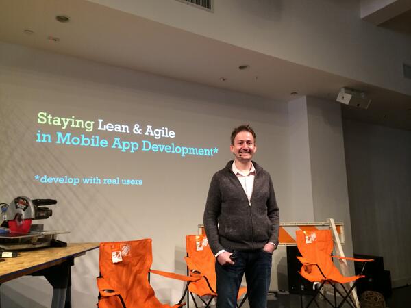 LaddersHQ's tweet image. TheLadders&apos; Head of Product @bengrohe presenting on #LeanUX and #Agile app development at #Uncubed!