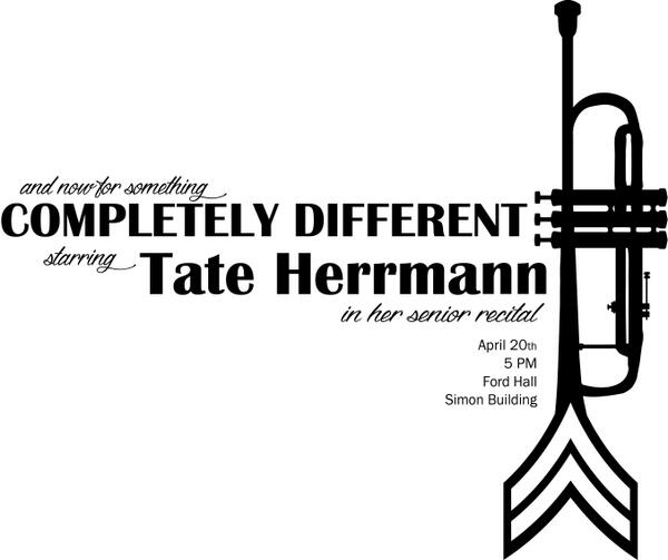 PhantomRegiment's tweet photo. Don't miss this recital on 4/20 5p! Tate's (alum 09-13) final piece includes small PR hornline http://t.co/AIZIMnrkaB http://t.co/kRLyw43iBe