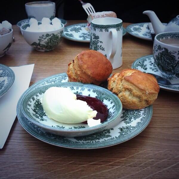 FeelAgency's tweet photo. Feel Account Exec @SamSilvester enjoying a spiffing cream tea at the @britishmuseum. Are you #easter cream tea-ing? http://t.co/LcyqDlXWN4