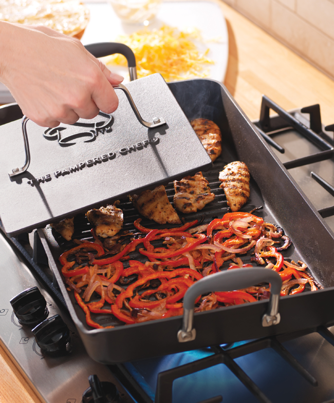Pampered chef grill press hot sale