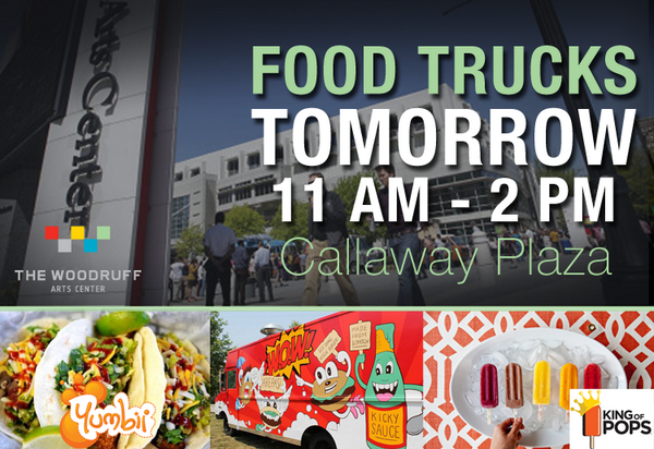 TheWoodruff's tweet image. Let's not forget Food Truck Fridays! @Yumbii, @WOWfoodtruck, and @theKingofPops will be joining us tomorrow!